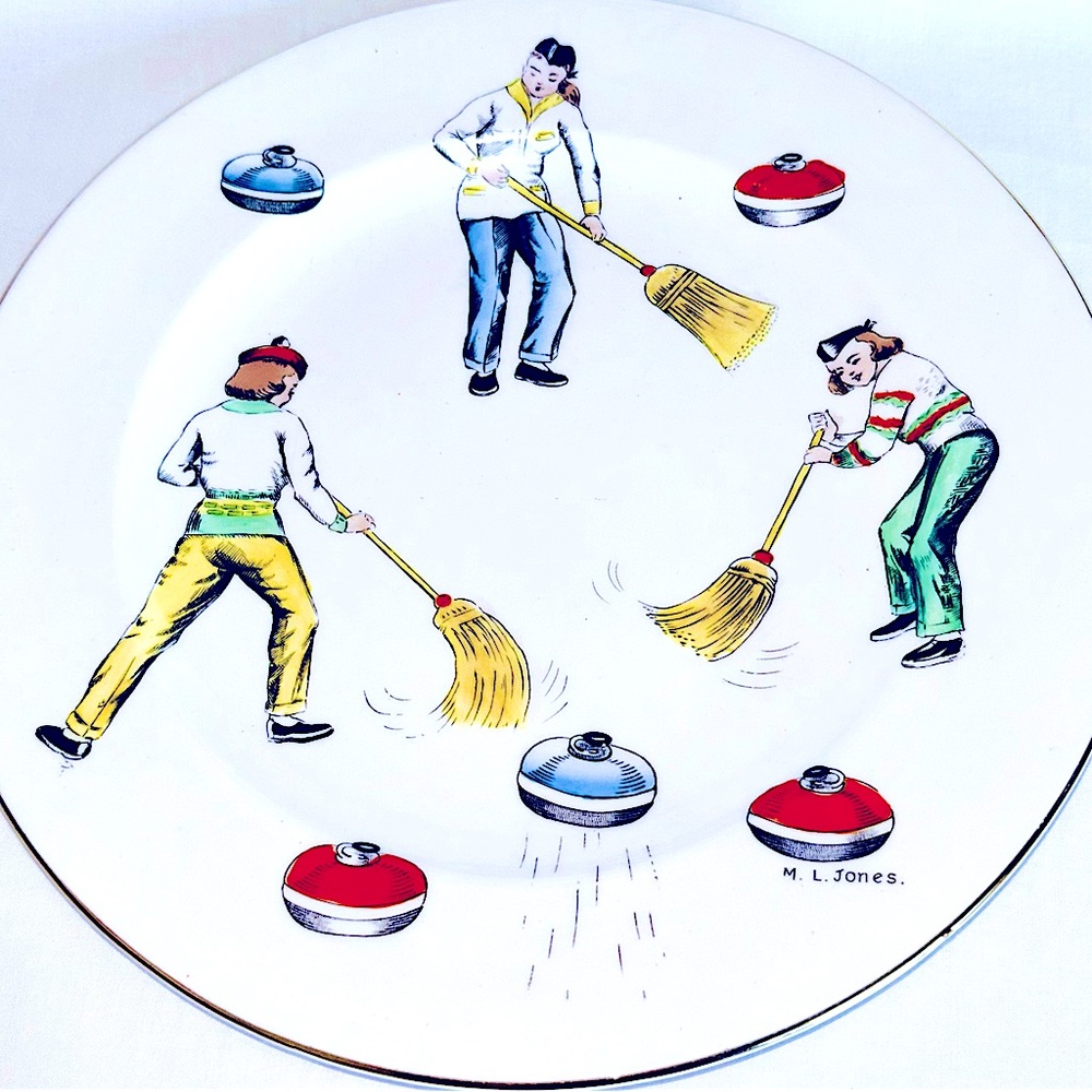 Vintage Curling Cup Women Royal Standard Bone China 8” Plate England